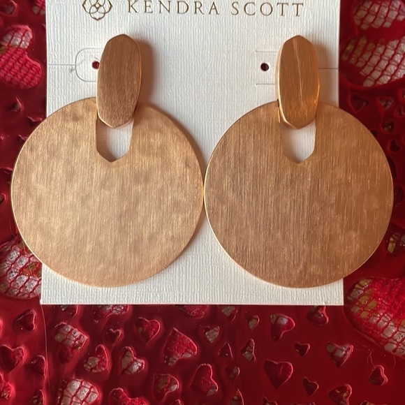 Brand New Kendra Scott Didi Statement Earrings 14k Rose Gold Plated Over Brass - Picture 4 of 10